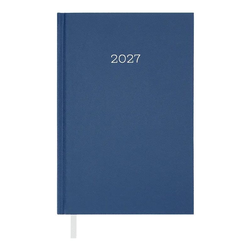 Щоденник датований 2027 Buromax Simple, A5, бумвініл, 320 сторінок, синій (BM.21166-02)